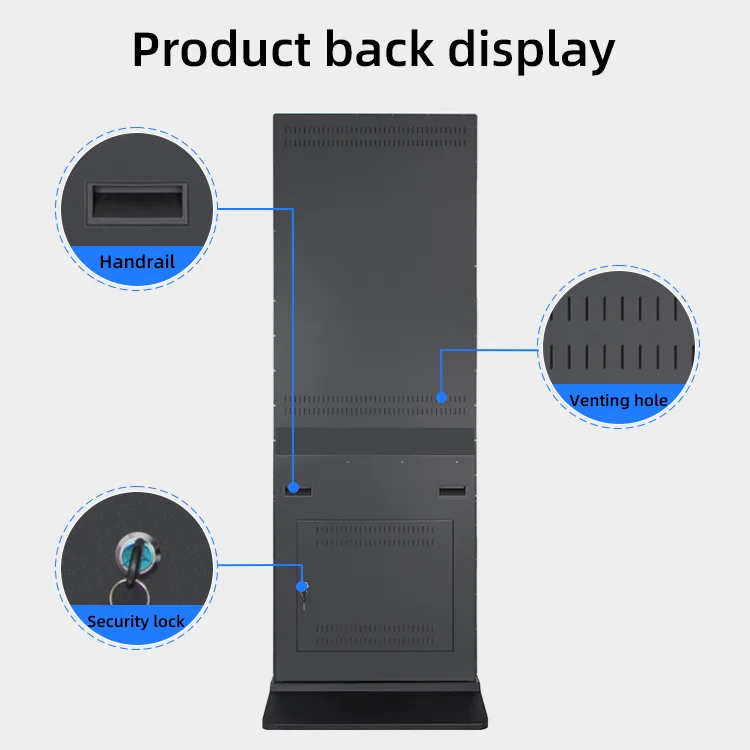 Wear Resistant Reinforced Glass Multi Touch Standing Advertising Touch Screen Kiosk with Android and Windows