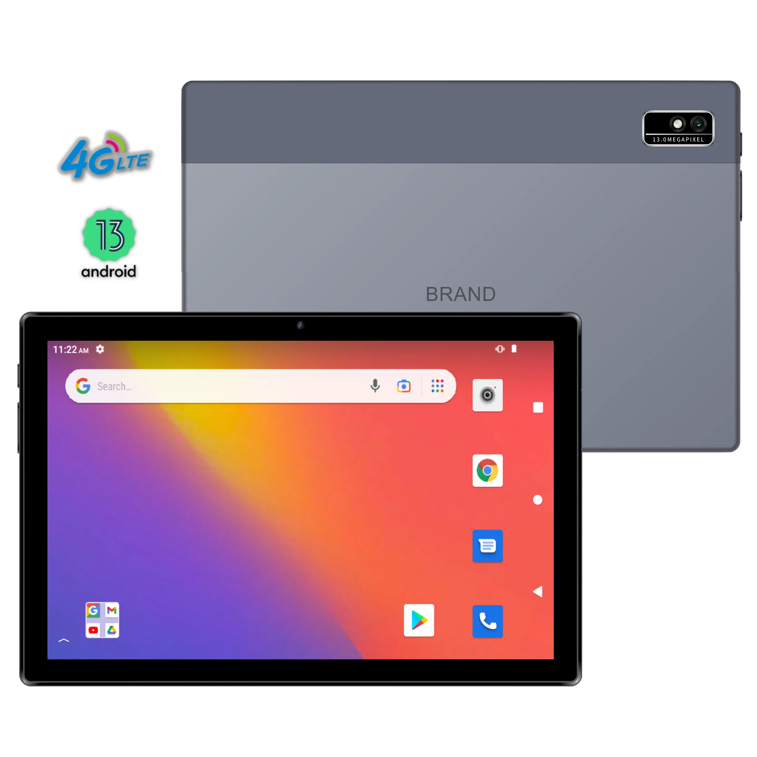 Android 13 Tablet 10 inch with wifi and 4G LTE, Octa-core 2GB RAM 32GB ROM 1280x800 IPS Screen