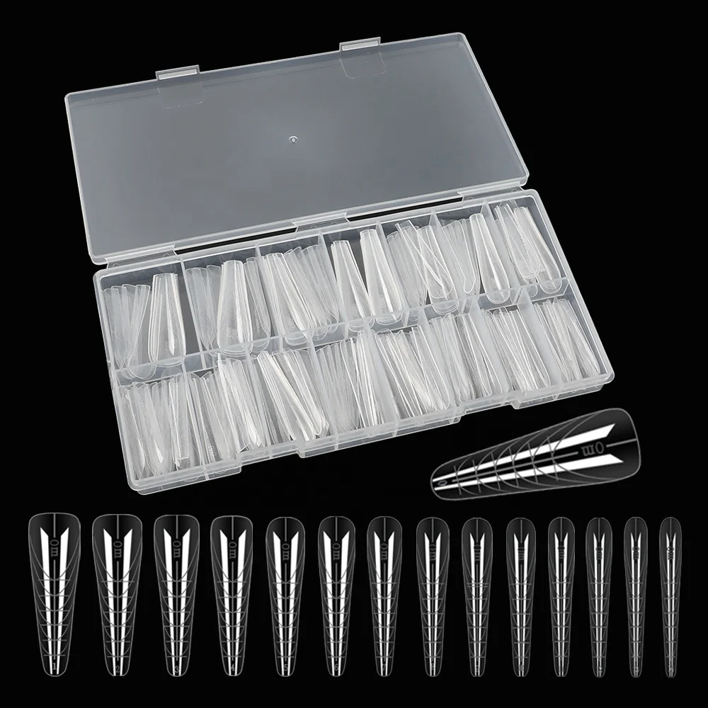 BQAN 150Pcs/Box Design Women False Nails French Manicure Salon Tools Dual Form Acrylic Nail Tips For Nail Salons