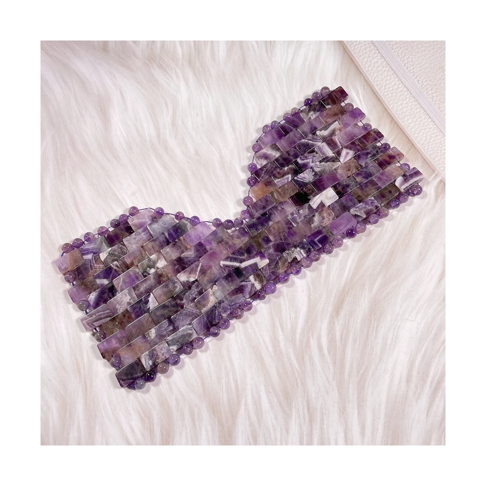 Crystal Cooling Healing Jade Eye Mask Natural Amethyst Face Mask