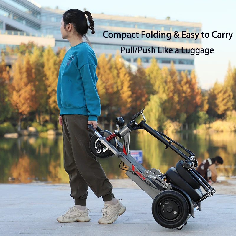 3 Wheel Elderly Electric Motorized Tricycle Lightweight Foldable Portable Folding Mobility Scooter for Disabled