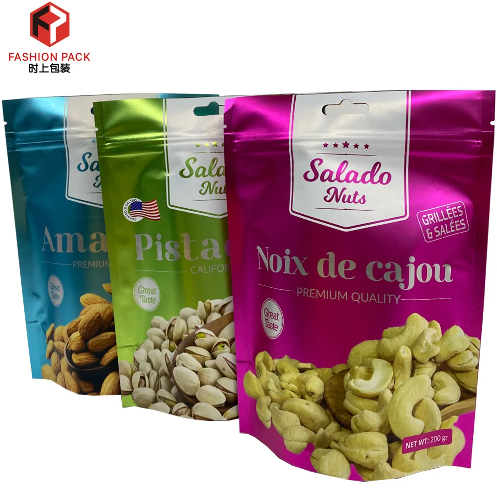 200g 500g amandes nuts custom mylar plastic bags amandes nuts plastic bags stand up pouch