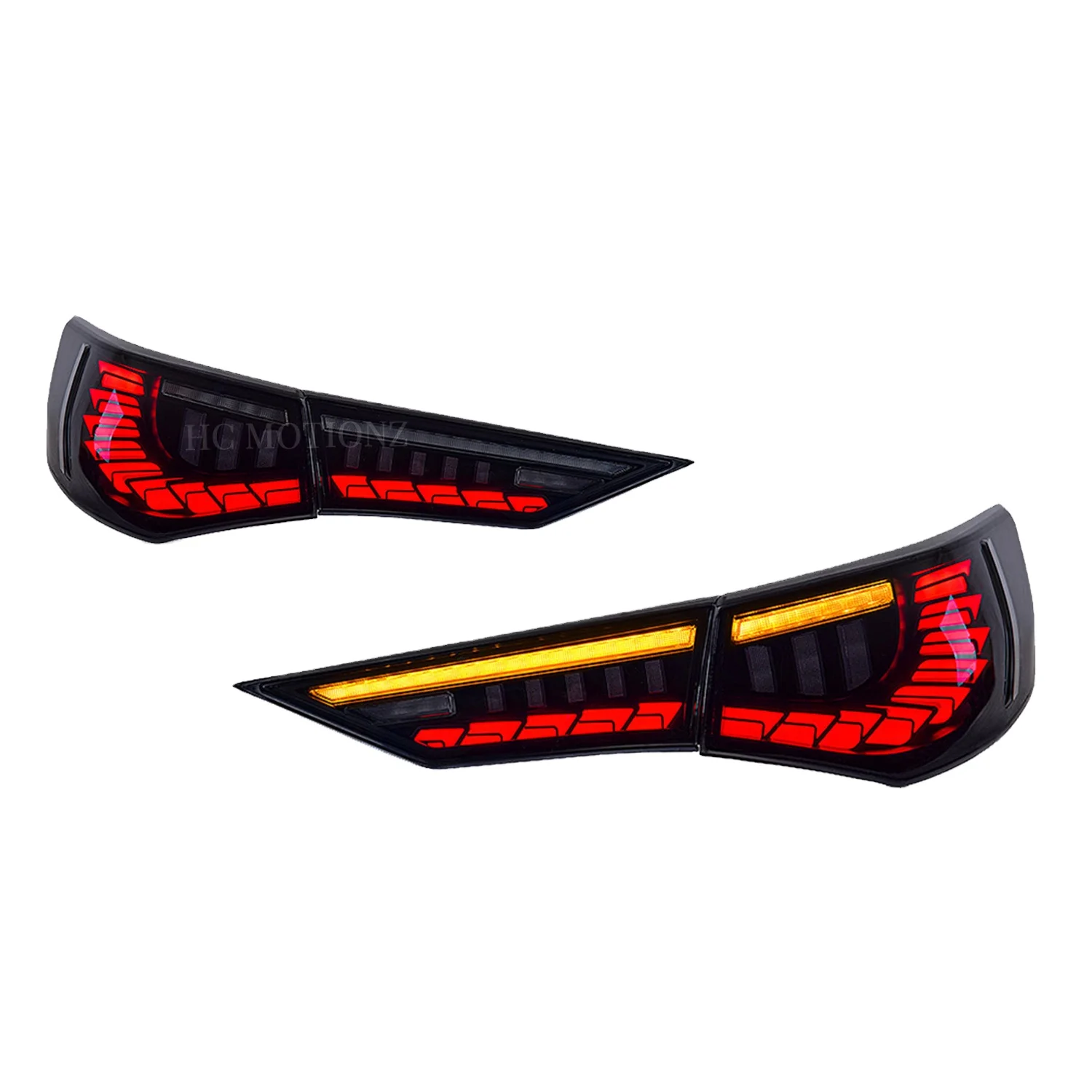 HCmotion Auto Tail Lights Car LED Dragon Scale Rear Lamps DRL Start UP Animation Assembly 2019 2010 2021 For Nissan Sylphy