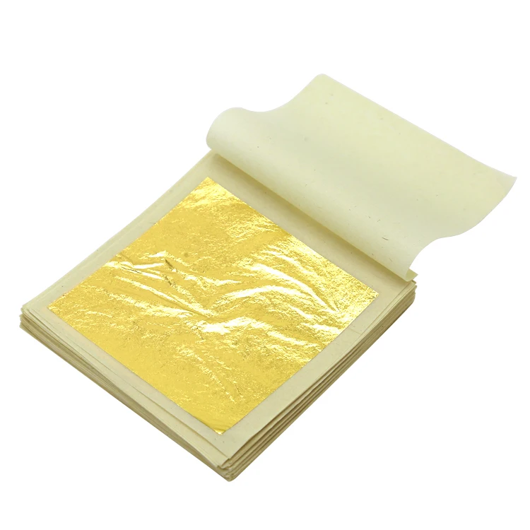24k edible gold leaf 9.33*9.33cm edible gold leaf sheets for cake decoration food decoration