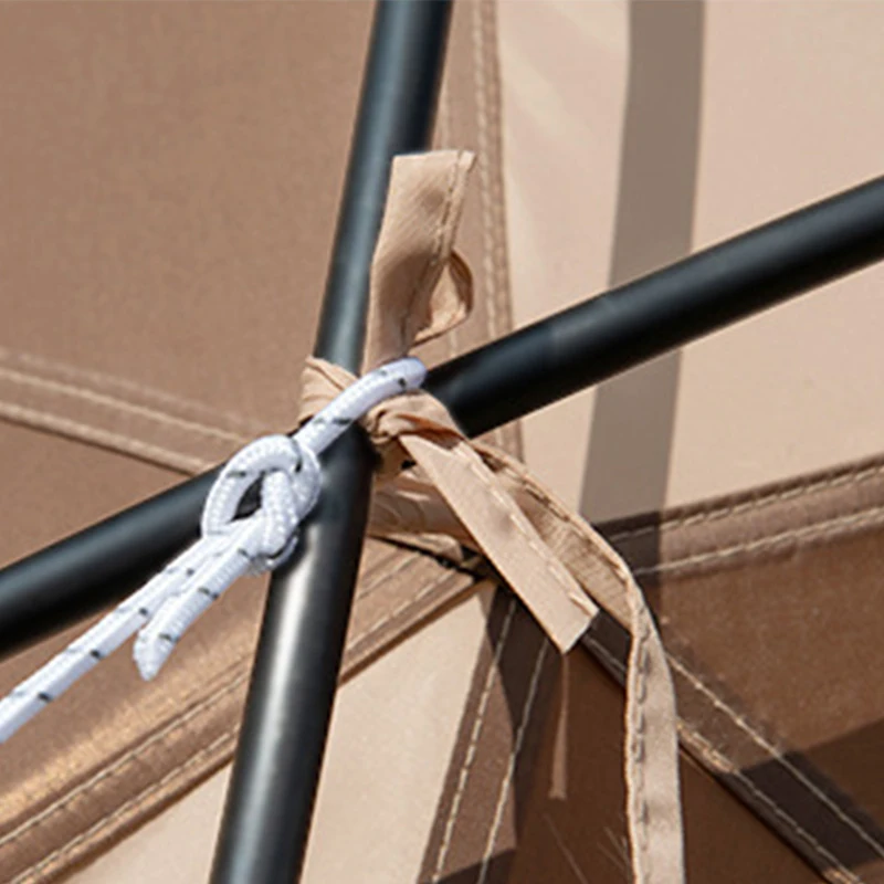 Dome canopy large circular outdoor camping tent large space windproof sunshade awning tent with surrounding fabric