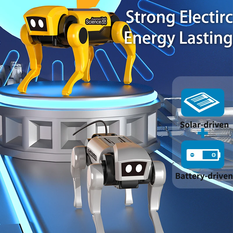 Education Diy Assembled Energy Solar Power Toy Kids Intelligent Electric Llow Price Interactive Rc Smart Robot Dog Toys For Sale