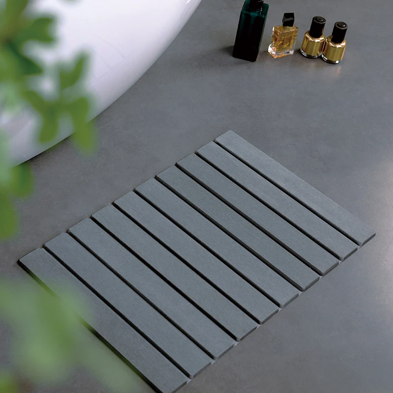 Custom Size Eco Friendly Diatomaceous Earth Bath Mat Kids Waterproof Foldable Non Slip Diatomite Bath Mat