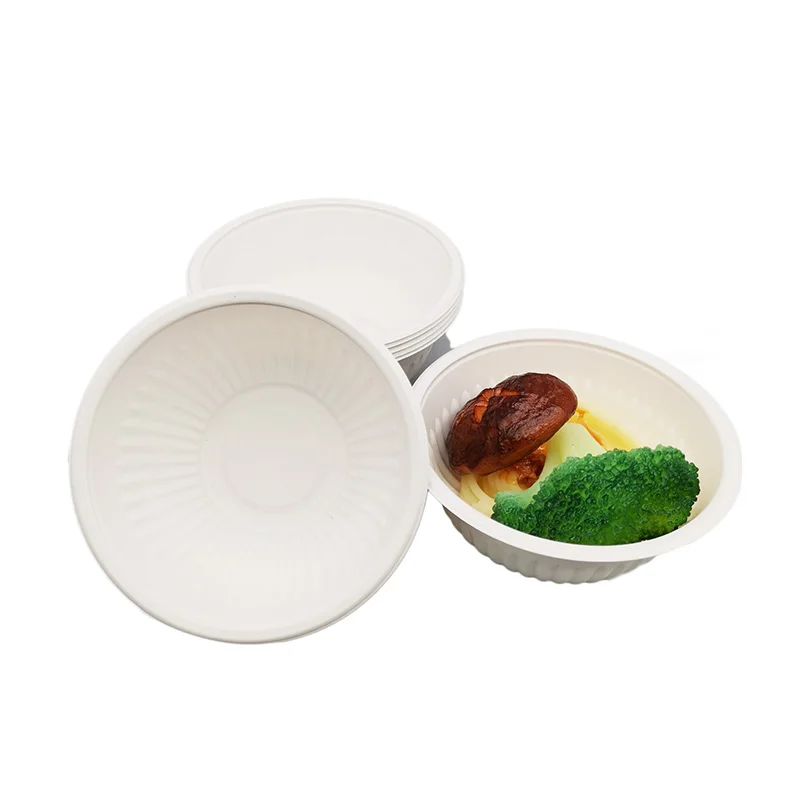 Custom 2000pcs 200ml Microwavable Sustainable Biodegradable Cornstarch Small Salad Bowls Wedding Party Disposable Desert Bowl