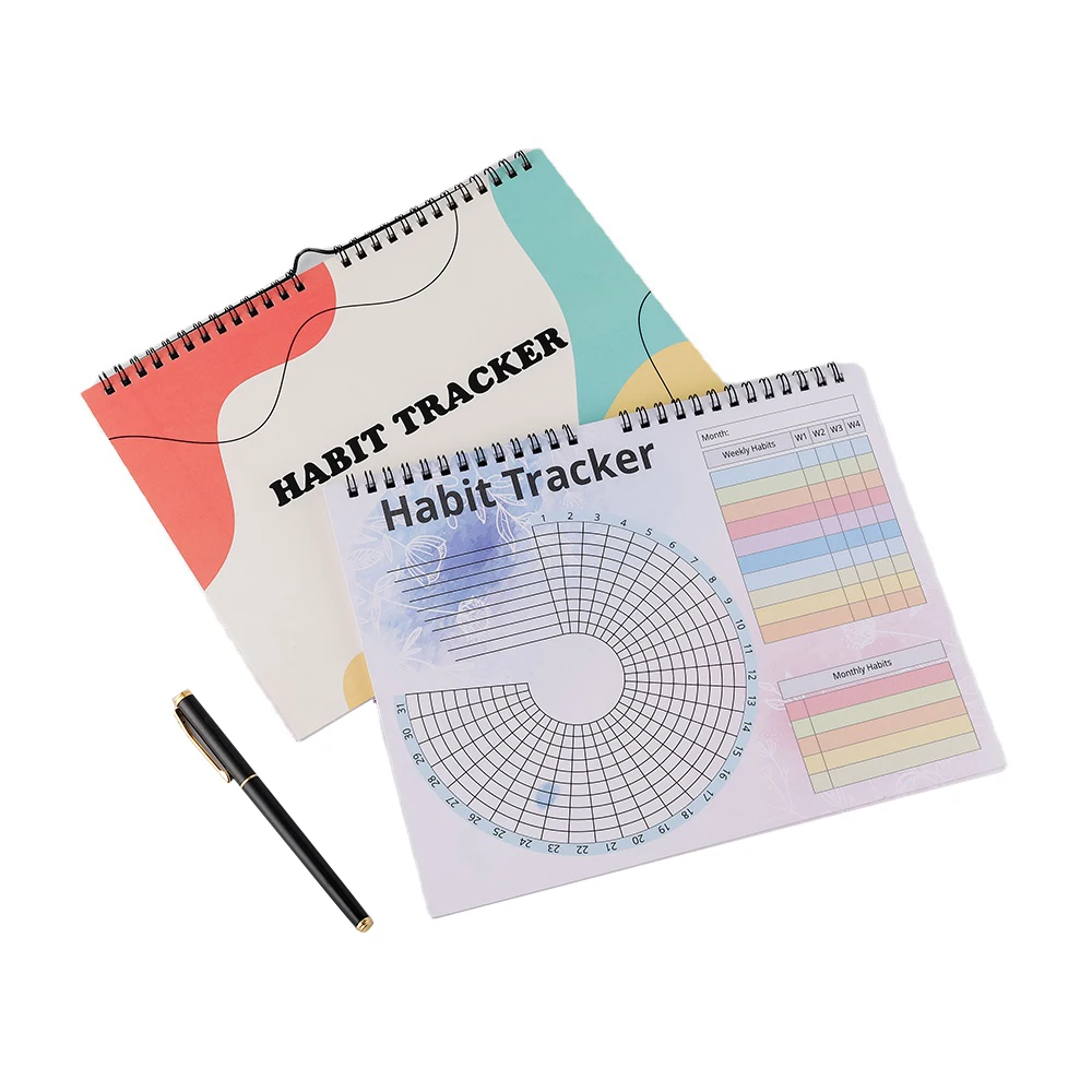 Wholesale Custom Life Planner Monthly Journal Calendar Sheets Goal Spiral Meal Scheduler Habit Tracker