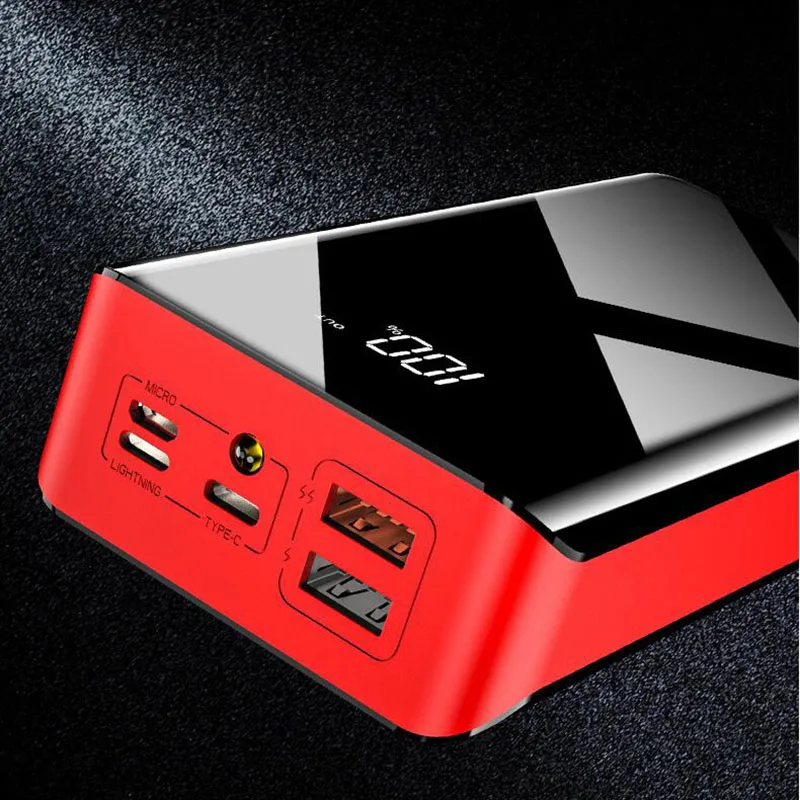  30000 мАч портативное зарядное устройство Внешняя батарея 2USB быстрой зарядки Портативное для iPhone 11 pro Samsung ноутбука Power Bank
