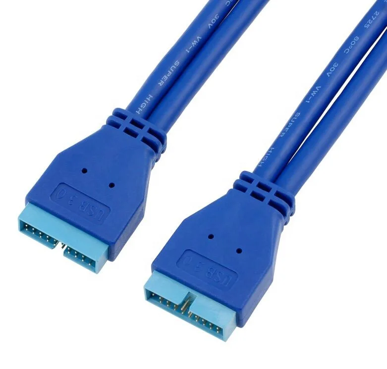 High Speed USB 3.0 Motherboard Header 20 Pin Male to Female Extension Cable