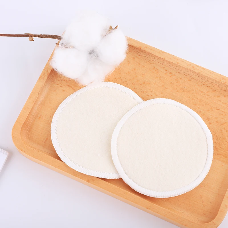 Zero Waste 8cm Round Linen Facial Cleansing Pads Organic Laundry Bag Reusable Hemp Face Makeup Remover