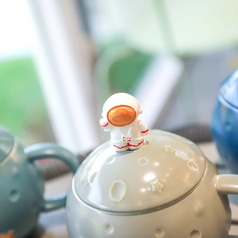 SYL OEM Creative Astronaut Moon Pot Belly Cup porcelain coffee cup Home Office Gift Mug tea cups ceramics porcelain