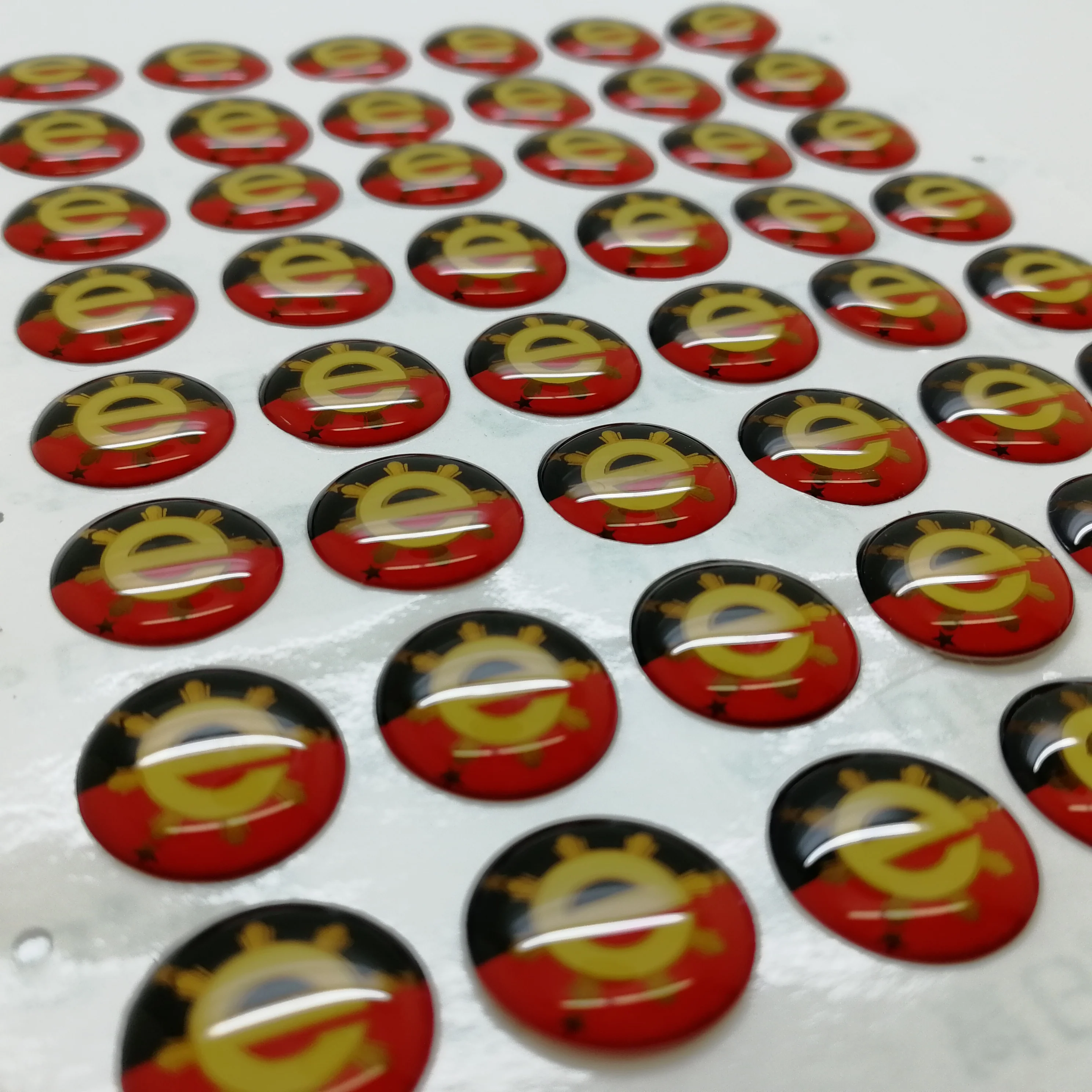 
Decorative custom 3D clear soft or hard domed resin label colorful circle oval rectangle epoxy resin stickers with your own logo 