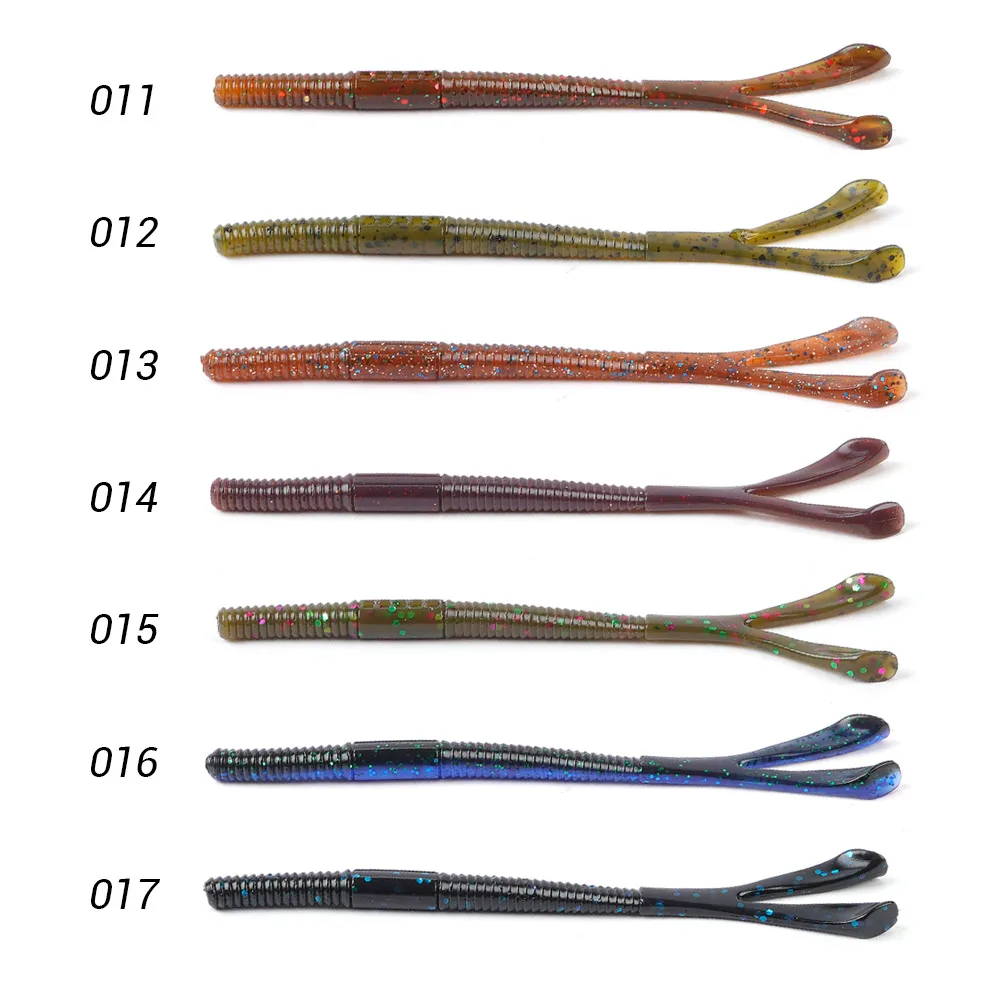 noeby 101 11cm/2.4g USA America market rubber lure Worm Twin Tail Soft Silicone Bass Pike Soft Fishing Lure