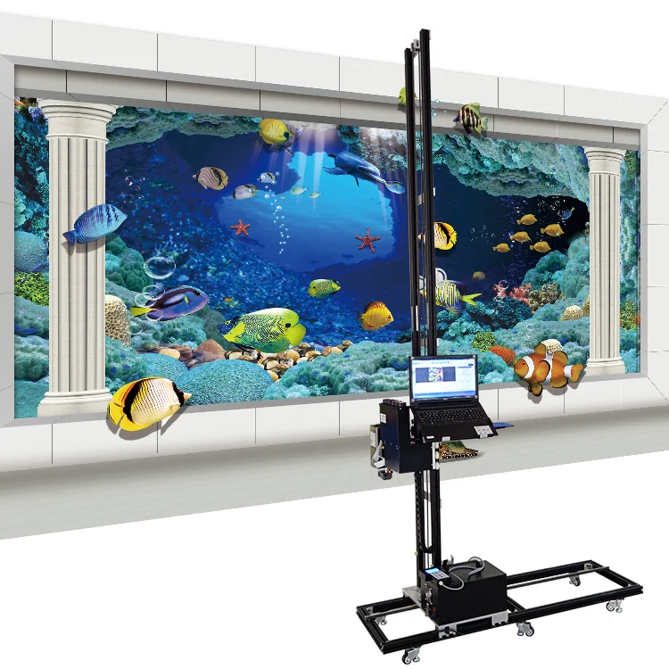 Outside Robotjet lca1 3D Wall Floor Printer Vertical 2 in1 UV Calendar printing  wall robot a machine