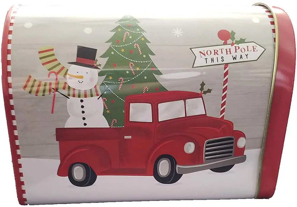 
Customize Aluminum Tin Christmas Cookie Cans Cylinder Tin Cookies Can Packaging 