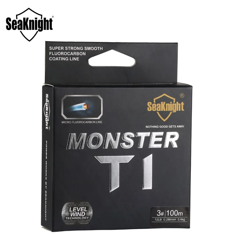  Новое поступление рыболовная леска SeaKnight MONSTER T1 100 м мононитевая погружная с фторуглеродным покрытием