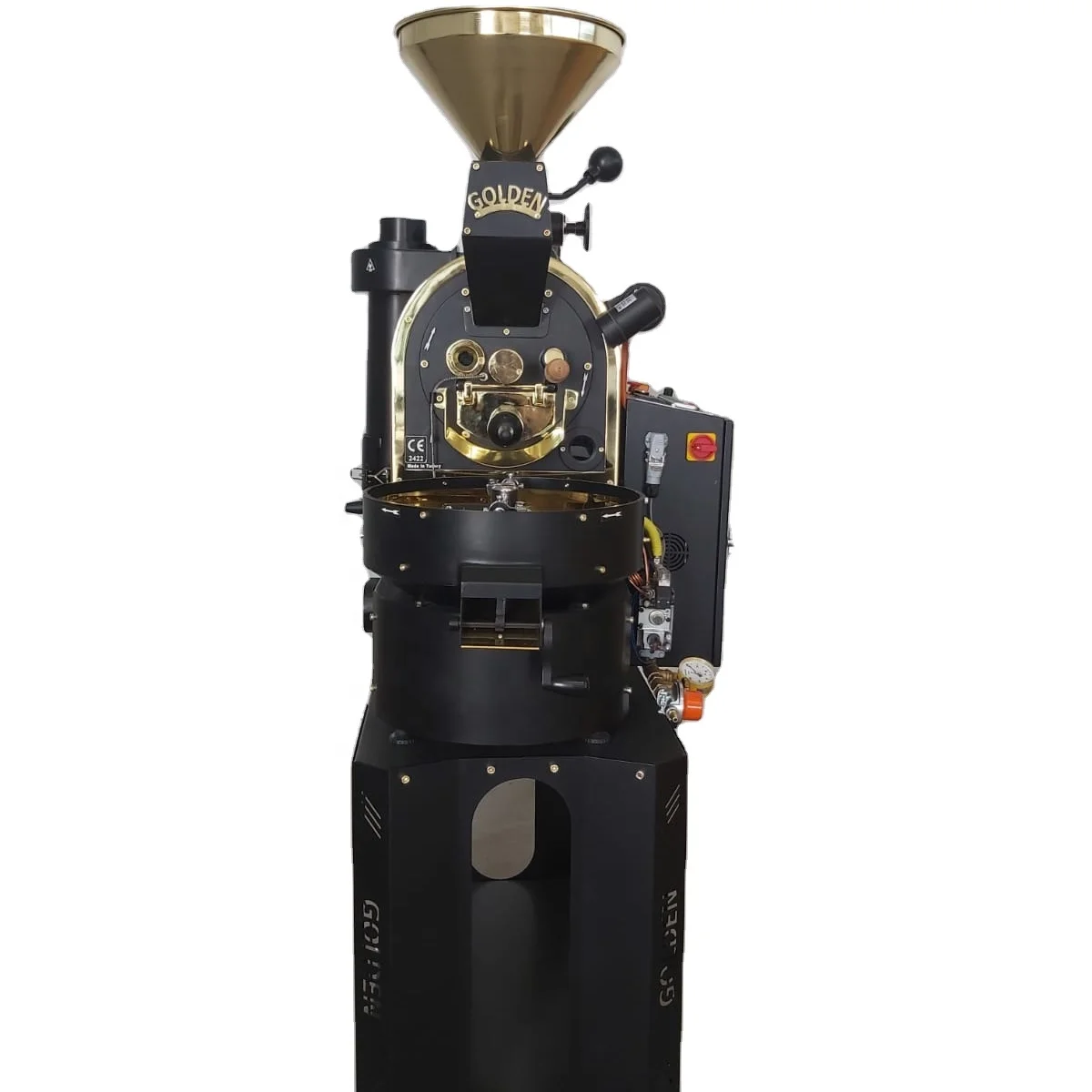 GR1+ Tabletop Golden Coffee Roaster, 1,5 KG Batch Capacity Coffee Bean Roaster Electric-LPG-Natural Gas-Propan Supply