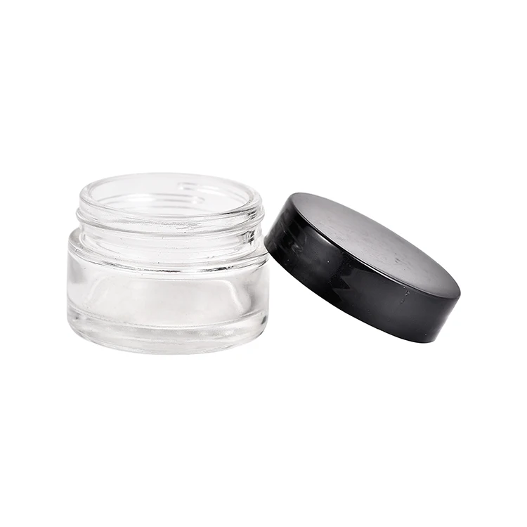 1oz 2oz 4oz 5oz 30ml 60ml 80ml 120ml Empty Cream Container Set Clear Cosmetic Packaging Jar Eye Face Cream Glass Jar with Lid