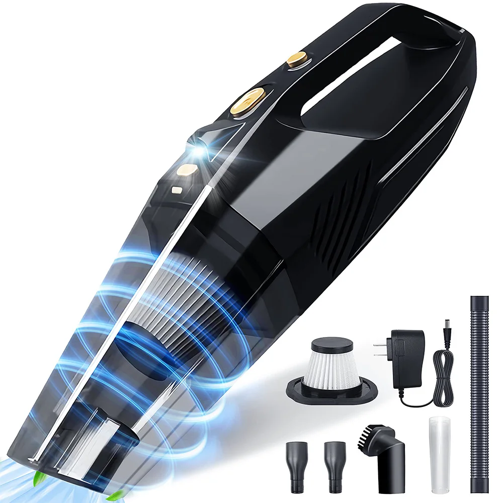 6000pa Car Vacuum Cleaner Wireless Mini Handheld Vacuum Cleaner Led Light For Car Home Clean Portable Vaccum Cleaner (1600524942322)