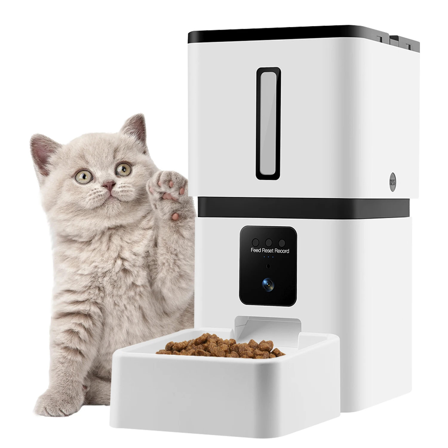Amazon Best Hot Selling Pet Smart Feeder Food Dispenser Dog Feeder Automatic Feeder Plastic Bowls Food Storage Cats Accessories