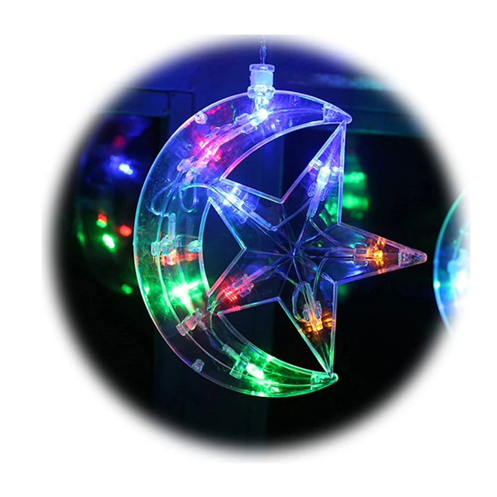 Led stars moon colorful curtain lights bar outdoor ins decorative lights full of stars string lights