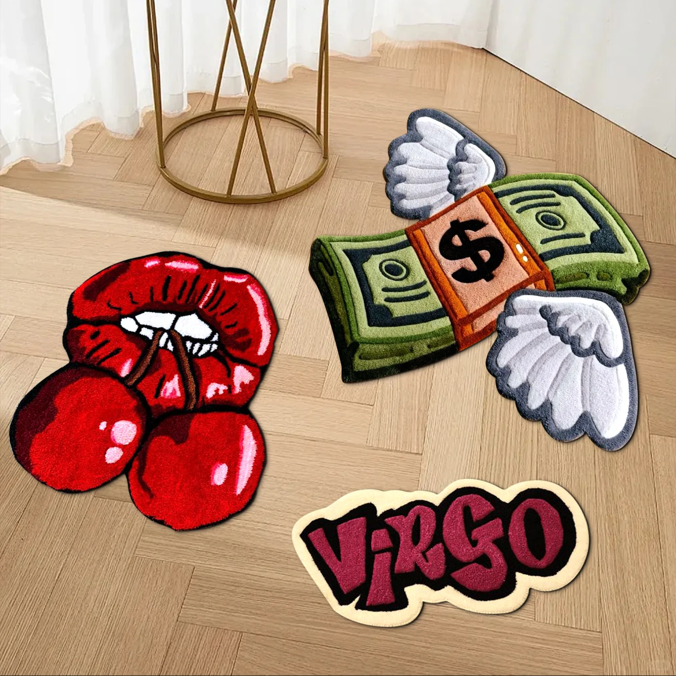 Animal cartoon carpets and rugs living room handmade tufted  anime custom tiger carpet design custom rug