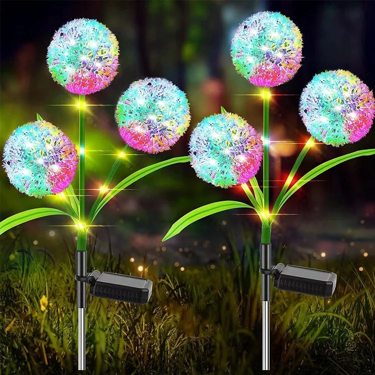 High quality outdoor waterproof Solar dandelion Garden Lights Party Lawn patio Art Wedding decoration Solar flower lights
