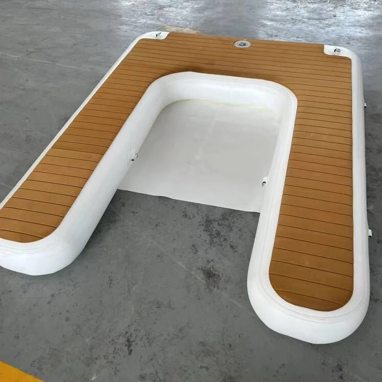 Плавающий Понтонный водяной гидроцикл надувная док-станция для яхты остров