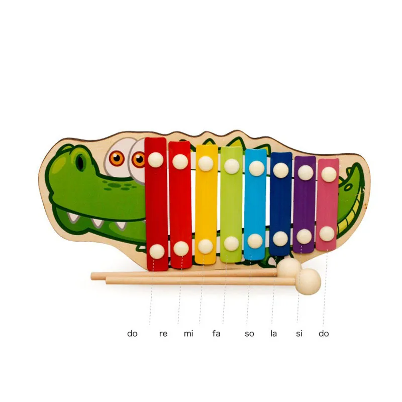 Toddler Wooden Xylophone with 2 Mallets Educational Preschool Learning Percussion Instrument Professional Tuning Musical Toys