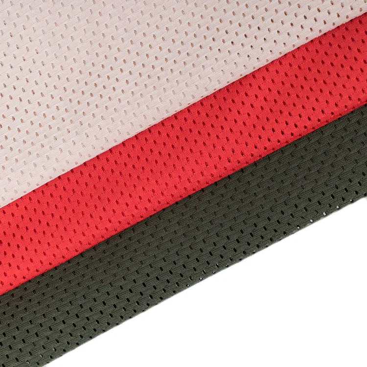 85%Polyester 15%Spandex Satin Fabric Sublimation Sweatsuits Hole Mesh Fabric Round Hole Cheap Baseball Jerseys