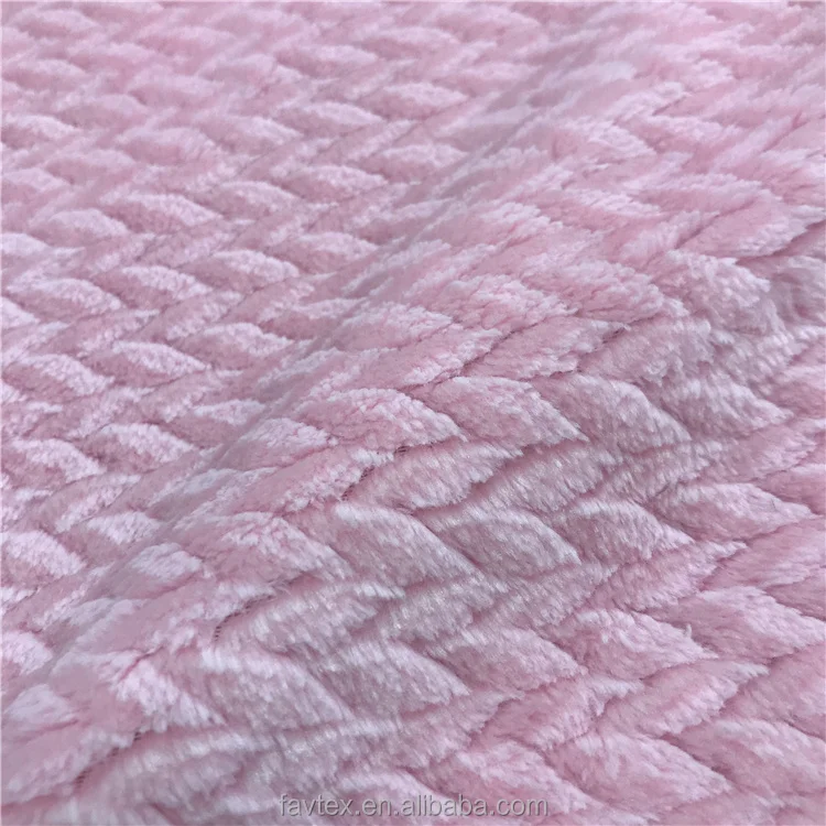 
Supersoft Cation Jacquard Flannel Cuddle fleece plush fabric For Pajama 