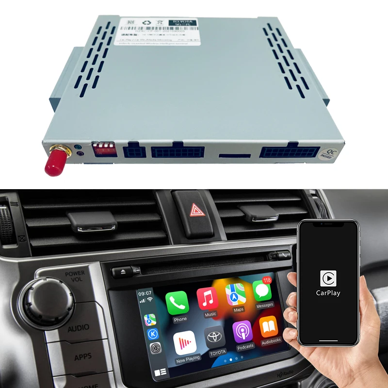 Беспроводной автомобильный декодер Apple Carplay Android для TOYOTA 4runner 2014-2020 с поддержкой зеркальной навигации и камеры заднего вида автомобиля