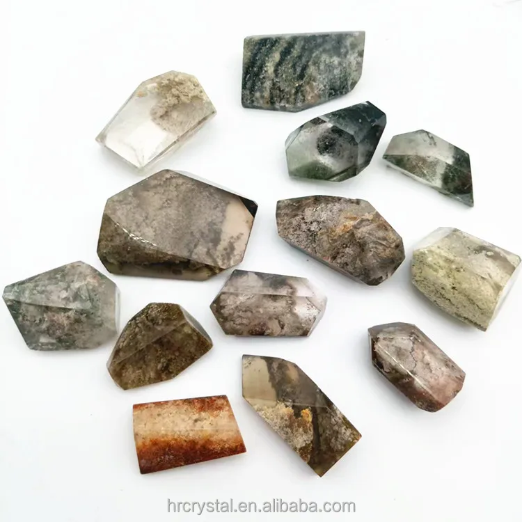Crystals Healing Stones Crafts Natural Ghost Phantom Quartz Garden Quartz Crystal Freeform