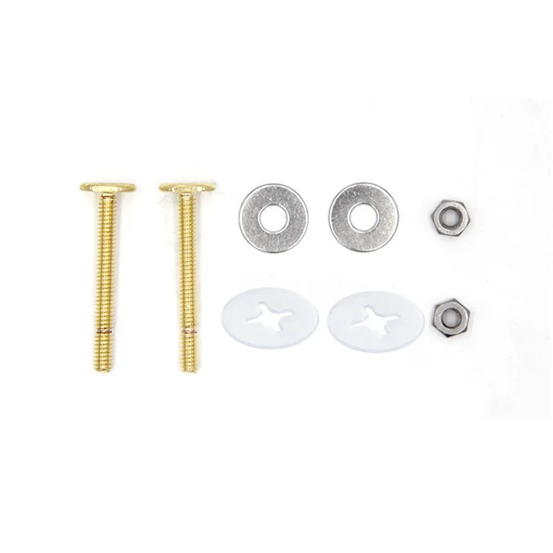 Toilet fixing bolt with washer TD302,Brass Bolt+Stainless steel Washer and Nut+plastic washer