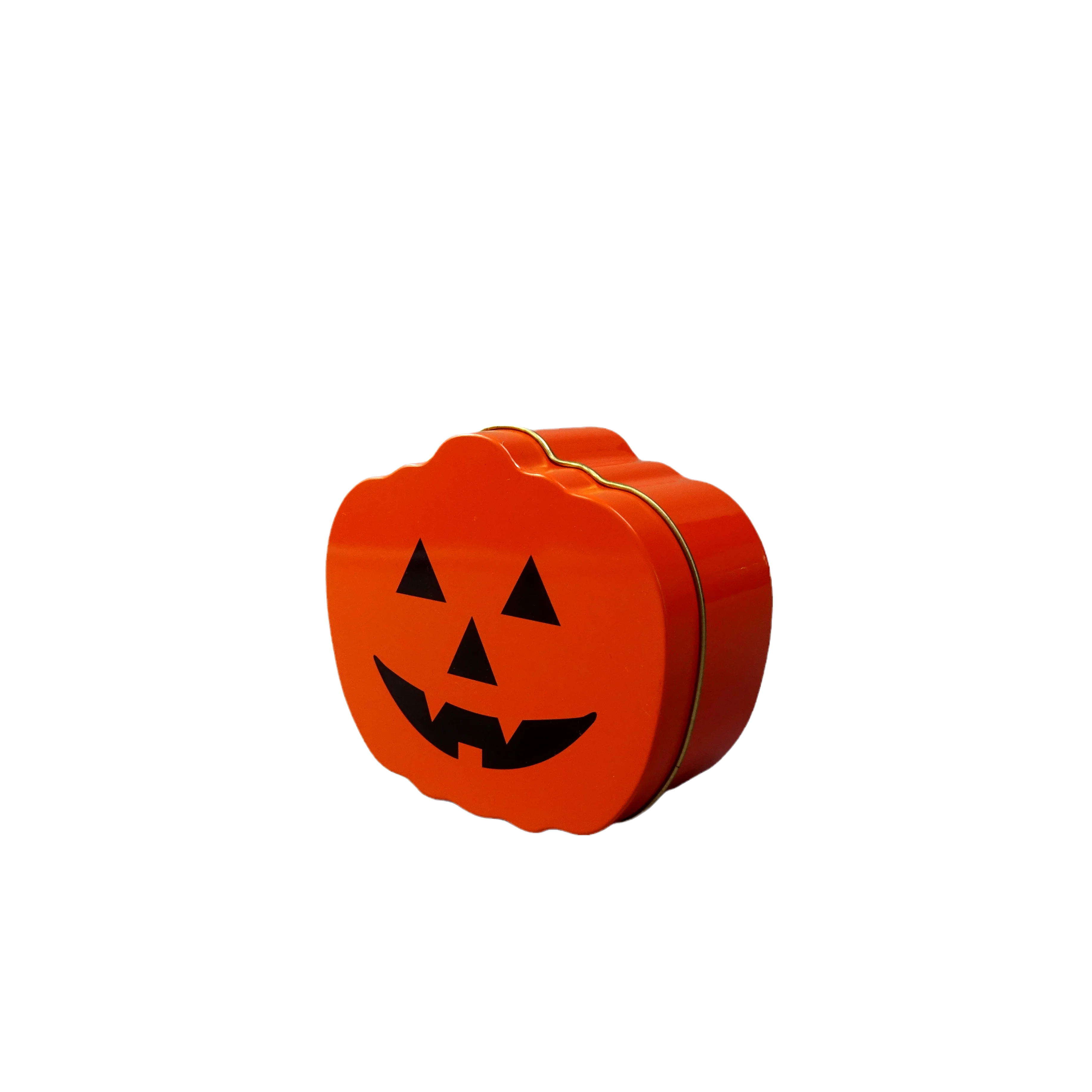 Manufacture design pumpkin shape tin box Halloween style tin can gift packaging boxes