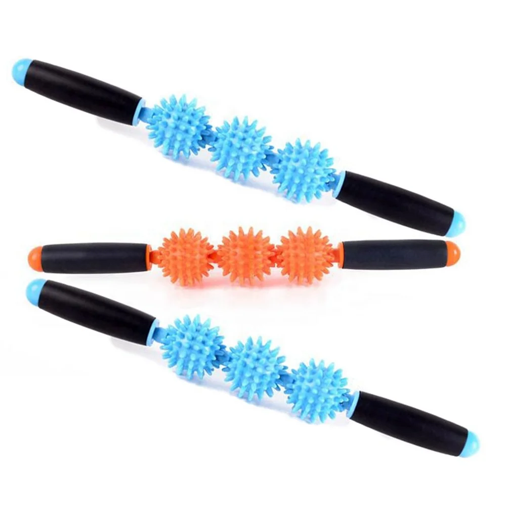 PVC Massage Ball Stick and Massage Roller , Foam and Metal with Handles Massage for Body