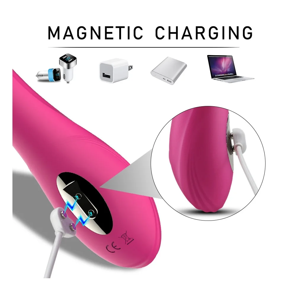 Silicone Penis USB Recharging 10 Speed G Spot Dildo Cock Clit Vibrator Female Clitoris Massager Sex Toys For Women