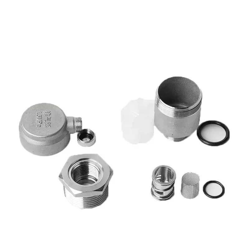 304 Stainless Steel Automatic Exhaust Valve Silk Buckle Tap Water Pipe Bleeder Valve Door Emptying Water Purification Valve