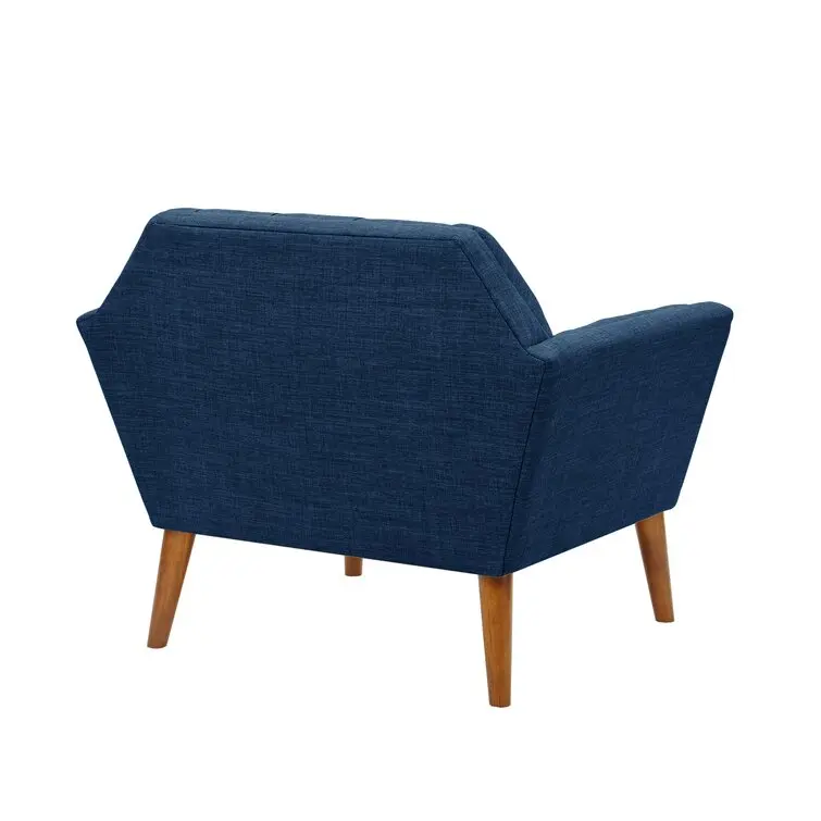 Hot Selling Modern New Design Polyester Wide Blue Comfortable Sofa Leisure Chair Armchair