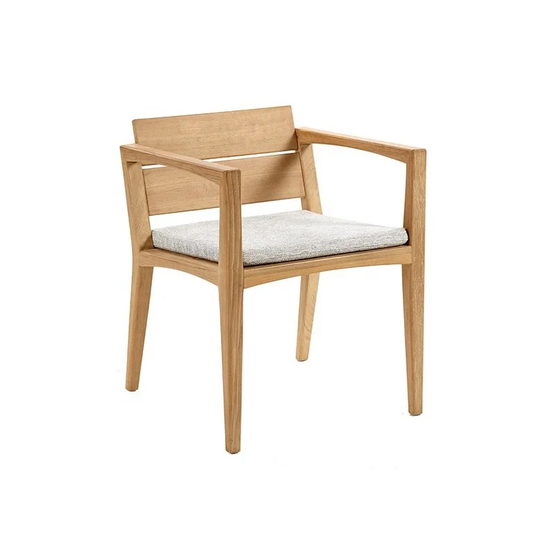 
modern indoor restaurant hotel living room aluminium dining chair and table teak wood beach patio Outdoor garden dining set 