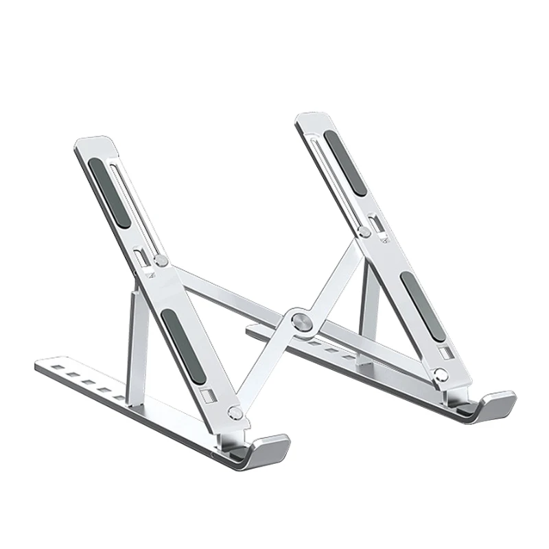 
2021 wholesale laptop stand foldabl adjust folding portable adjustable height aluminium laptop stand  (1600221325620)
