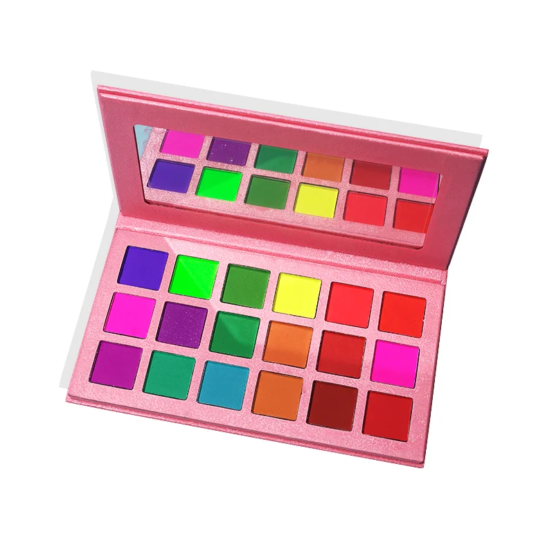 18 Color Pink Cardboard Eye Shadow Pallet Pigment Professional Eye Makeup Palette Long-lasting Make Up Eyeshadow Maquillage