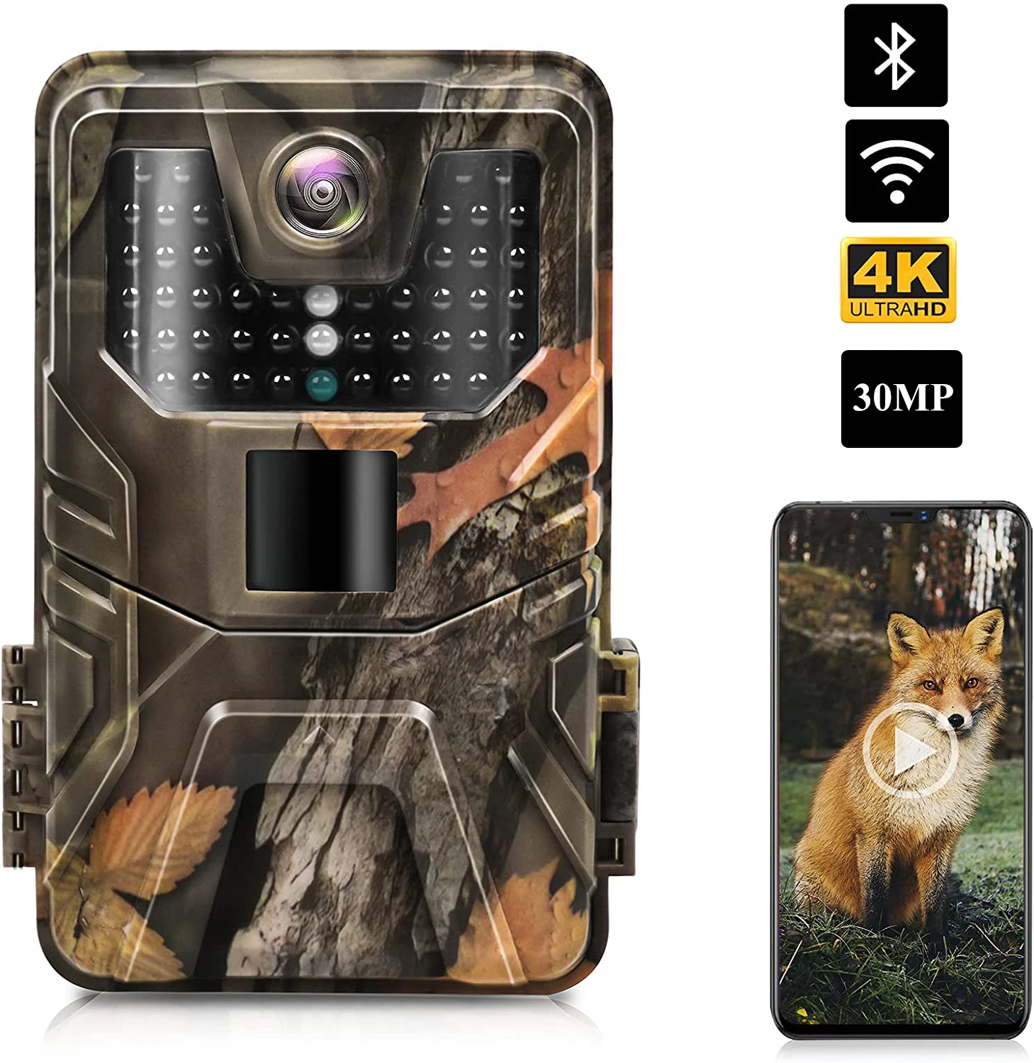 Weatherproof 0.3s Wildlife Night Vision Digital Trail WiFi Hunting Thermo Camera WiFi900Pro Camouflage Infrared Camera