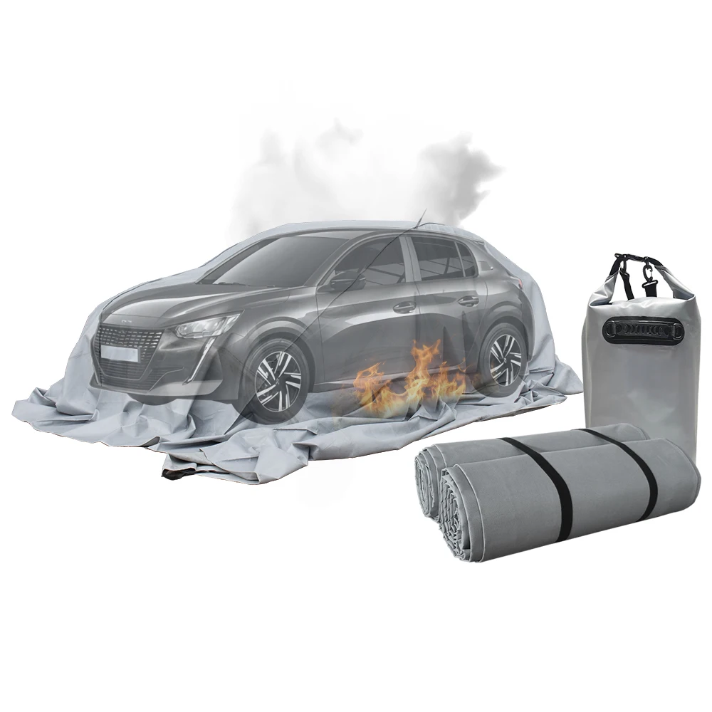 Factory wholesale 20 x 30ft car fireproofing shield electric vehicle charging stations Car fire blanket