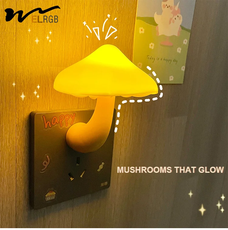 Современная лампа для сна с грибами ультратемная Ночная спальни светодиодный источник света сертифицированный ROHS