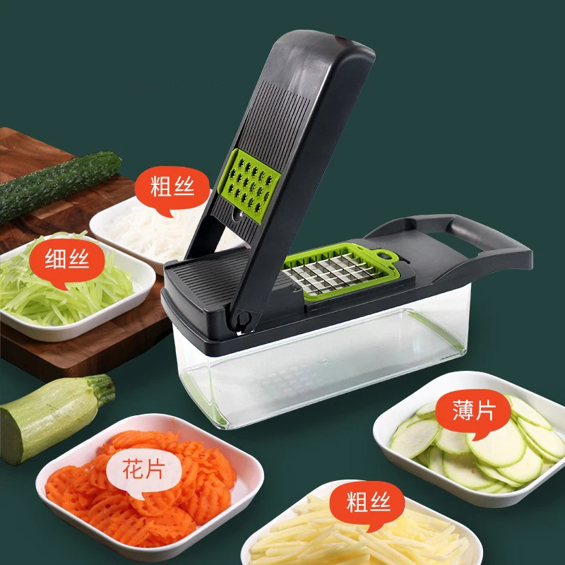 2022 Kitchen Manual  Vegetable Chopper Slicer for Potato, tomato and Onion, Carrot Julienne and Chopper for Vegetables