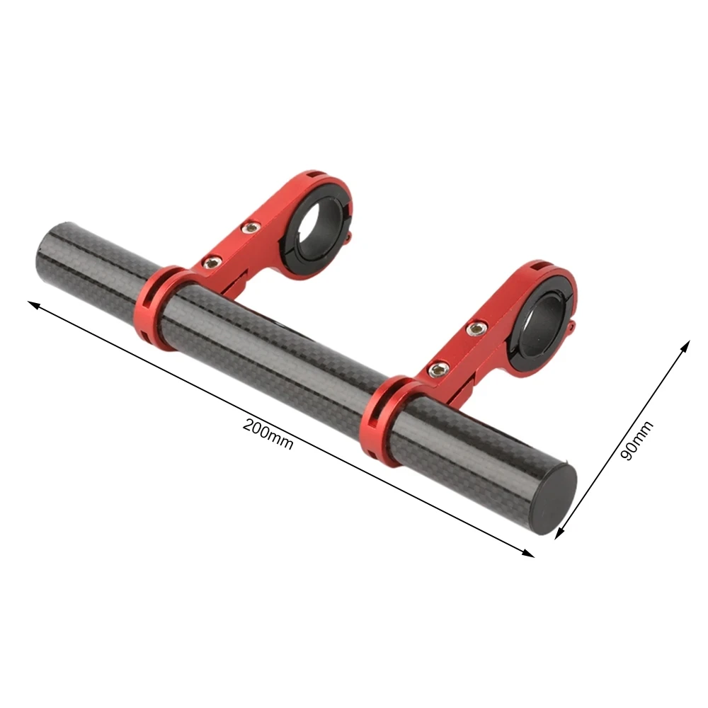 10/20cm Bicycle Handlebar Extended Bracket Bike Headlight Mount Bar Computer Holder Lamp Support Rack Carbon Fiber Extender