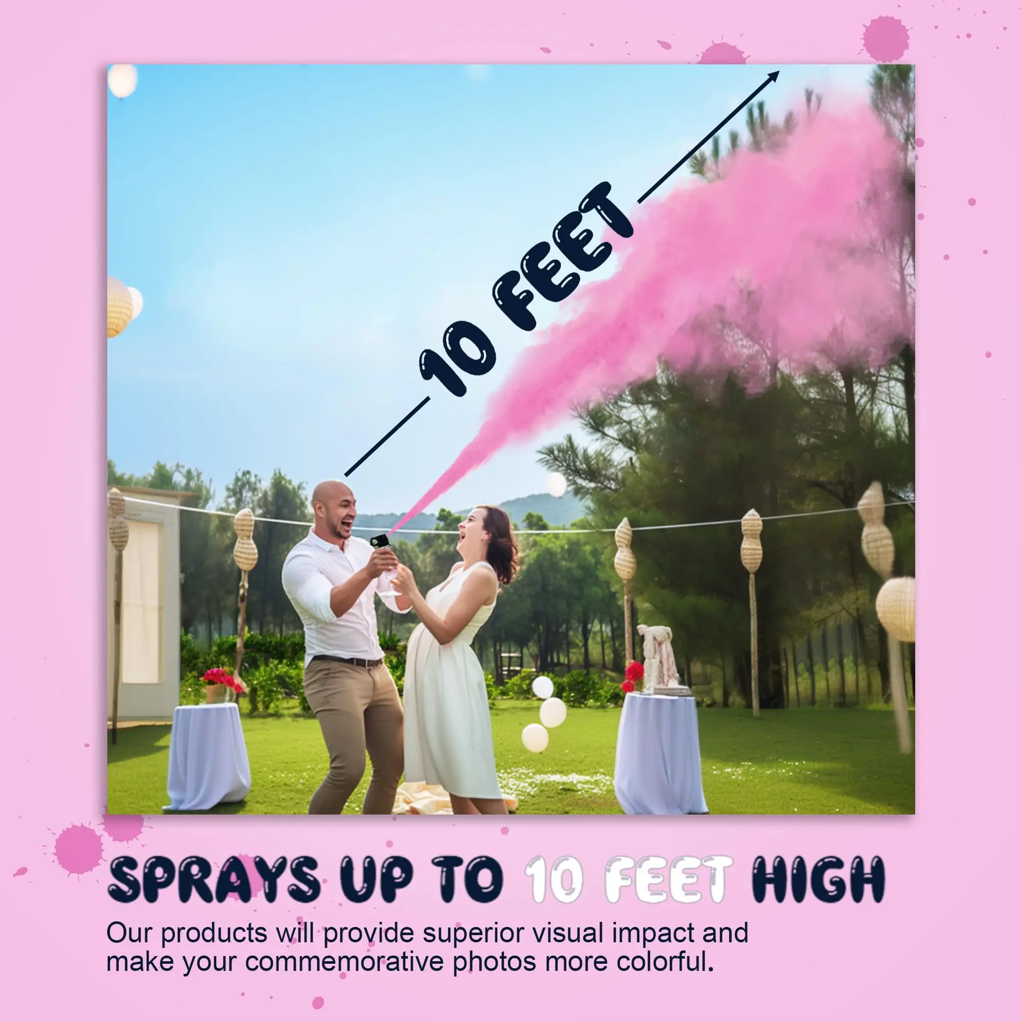 Gender Reveal Fire Extinguisher Set 100% Biodegradable Party Supplies For Memorable Baby Gender Reveal Decorations